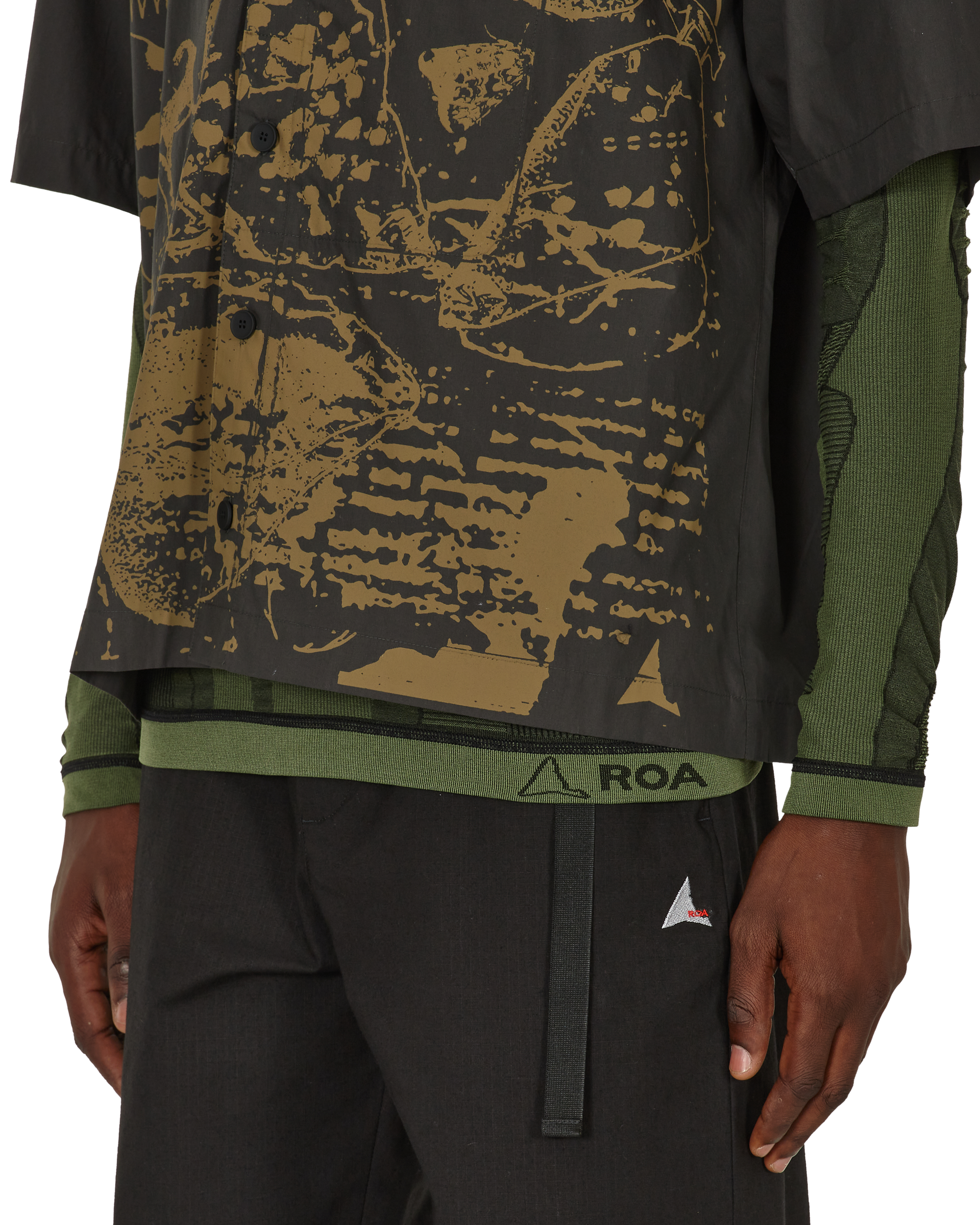ROA Camp Short Sleeve Shirt Print J278414-S-Black 6