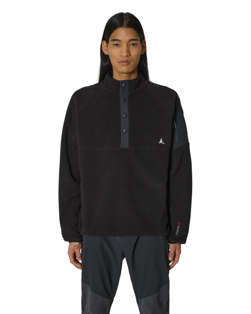 ROA Polartec Fleece Button Up J294306-S-Black front