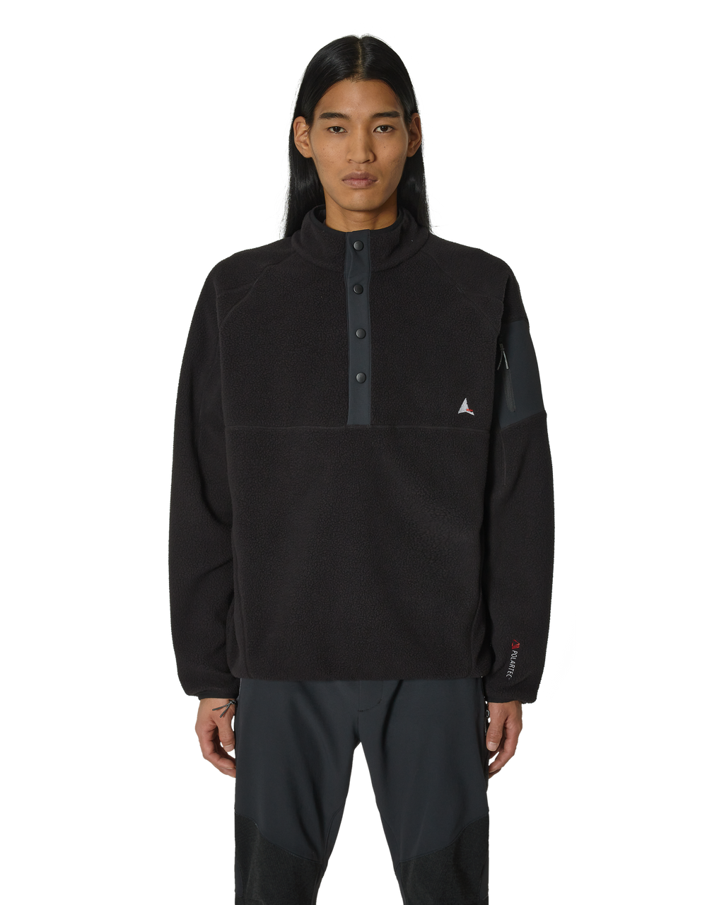 ROA Polartec Fleece Button Up J294306-S-Black front