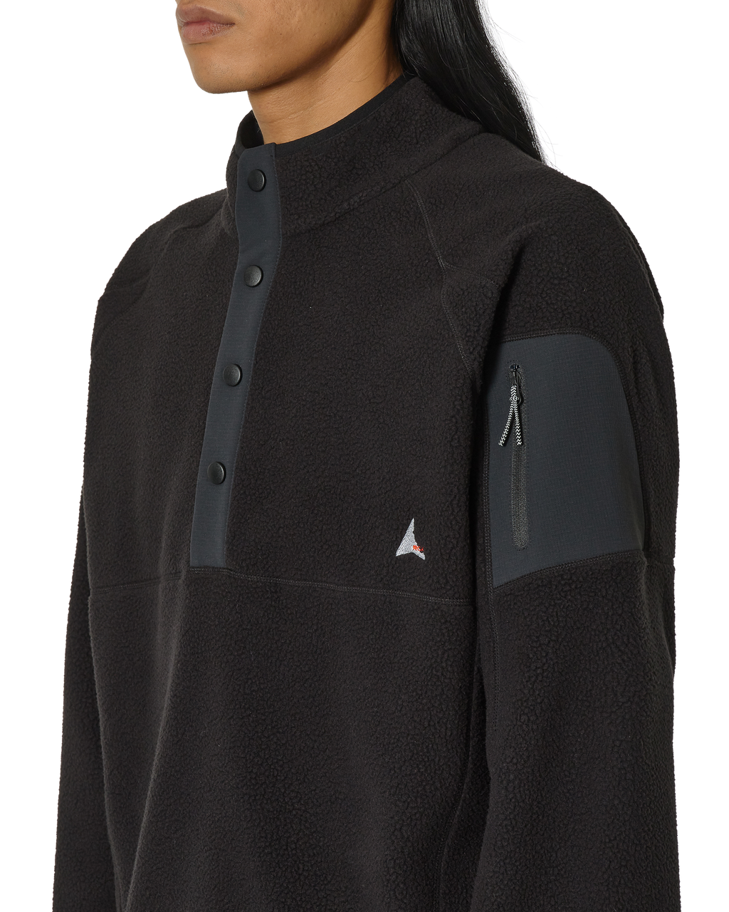 ROA Polartec Fleece Button Up J294306-S-Black front