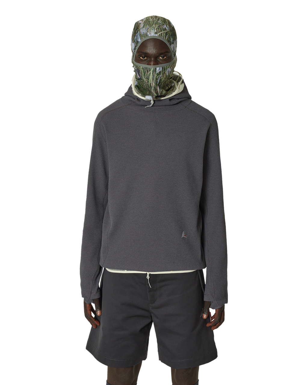 ROA Thermal Waffle Hoodie J294346-S-Grey front