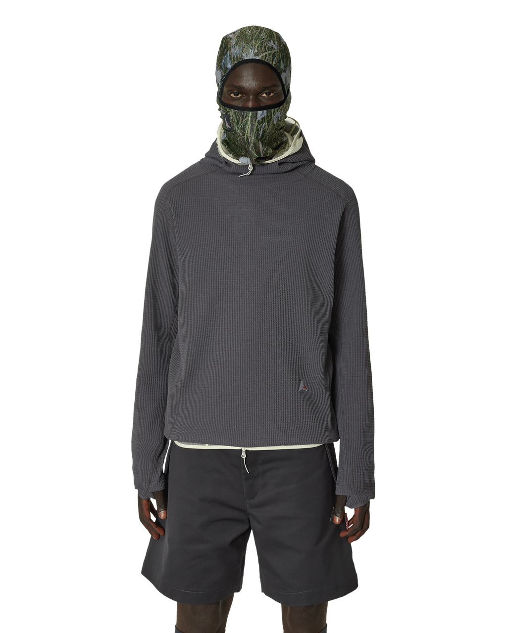 ROA Thermal Waffle Hoodie J294346-S-Grey front