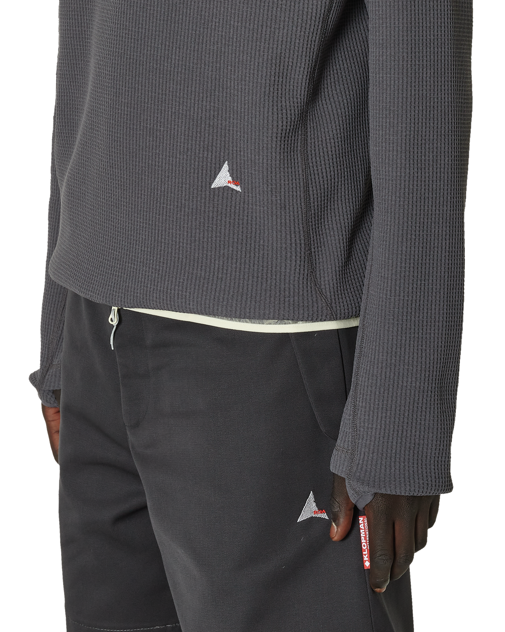 ROA Thermal Waffle Hoodie J294346-S-Grey 6