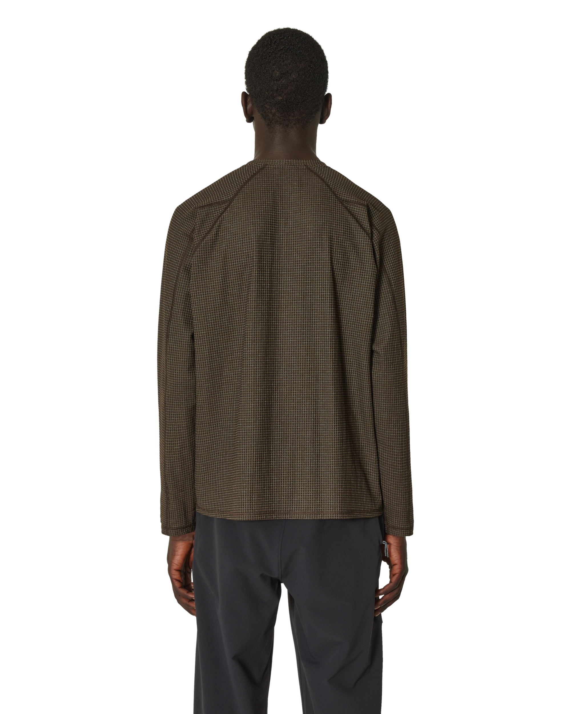 ROA Base Layer Stretch Ripstop Longsleeve J294344-S-Brown 3