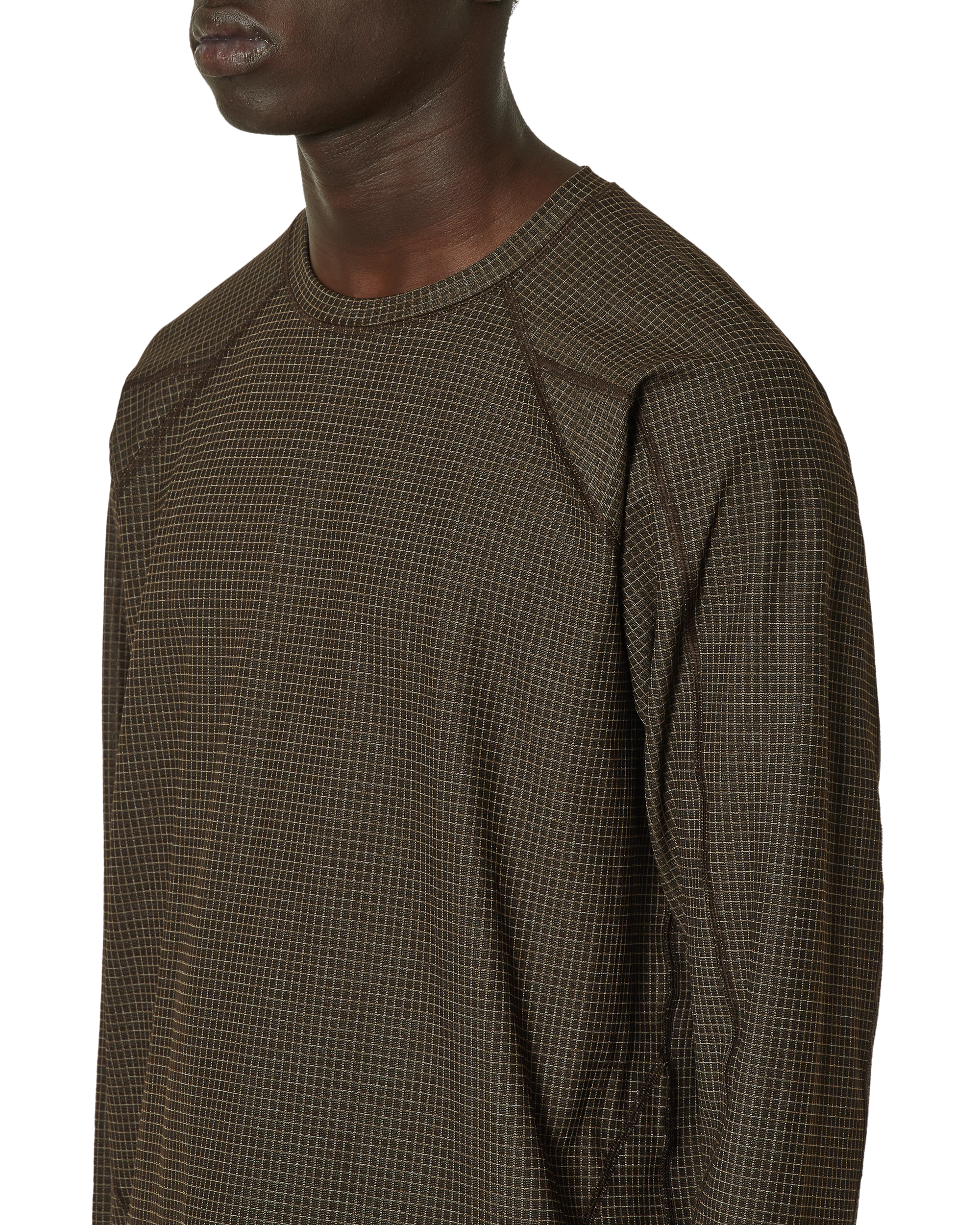 ROA Base Layer Stretch Ripstop Longsleeve J294344-S-Brown 5