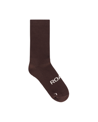 ROA Logo Socks J294385-39-42-Brown front