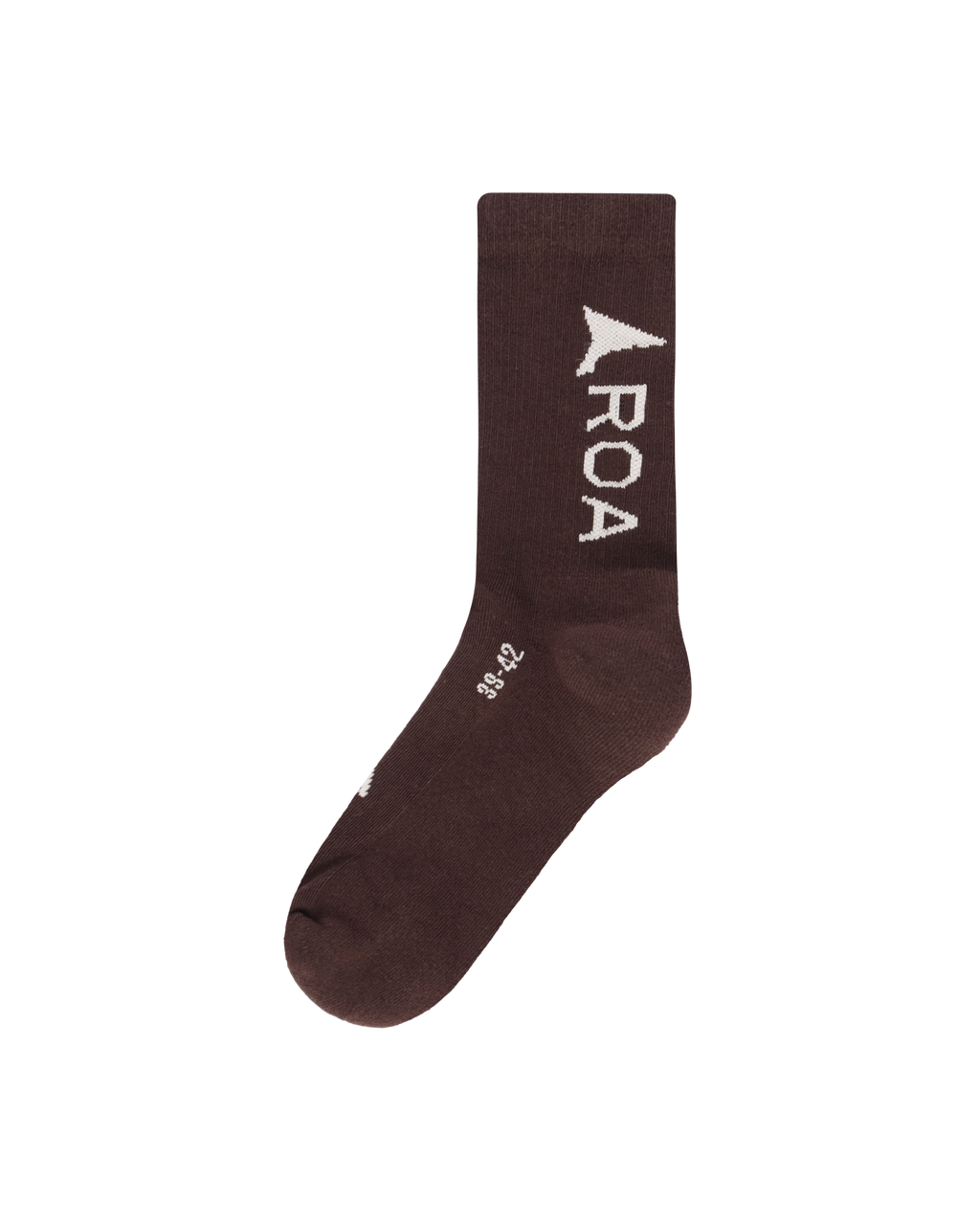 ROA Logo Socks J294385-39-42-Brown front