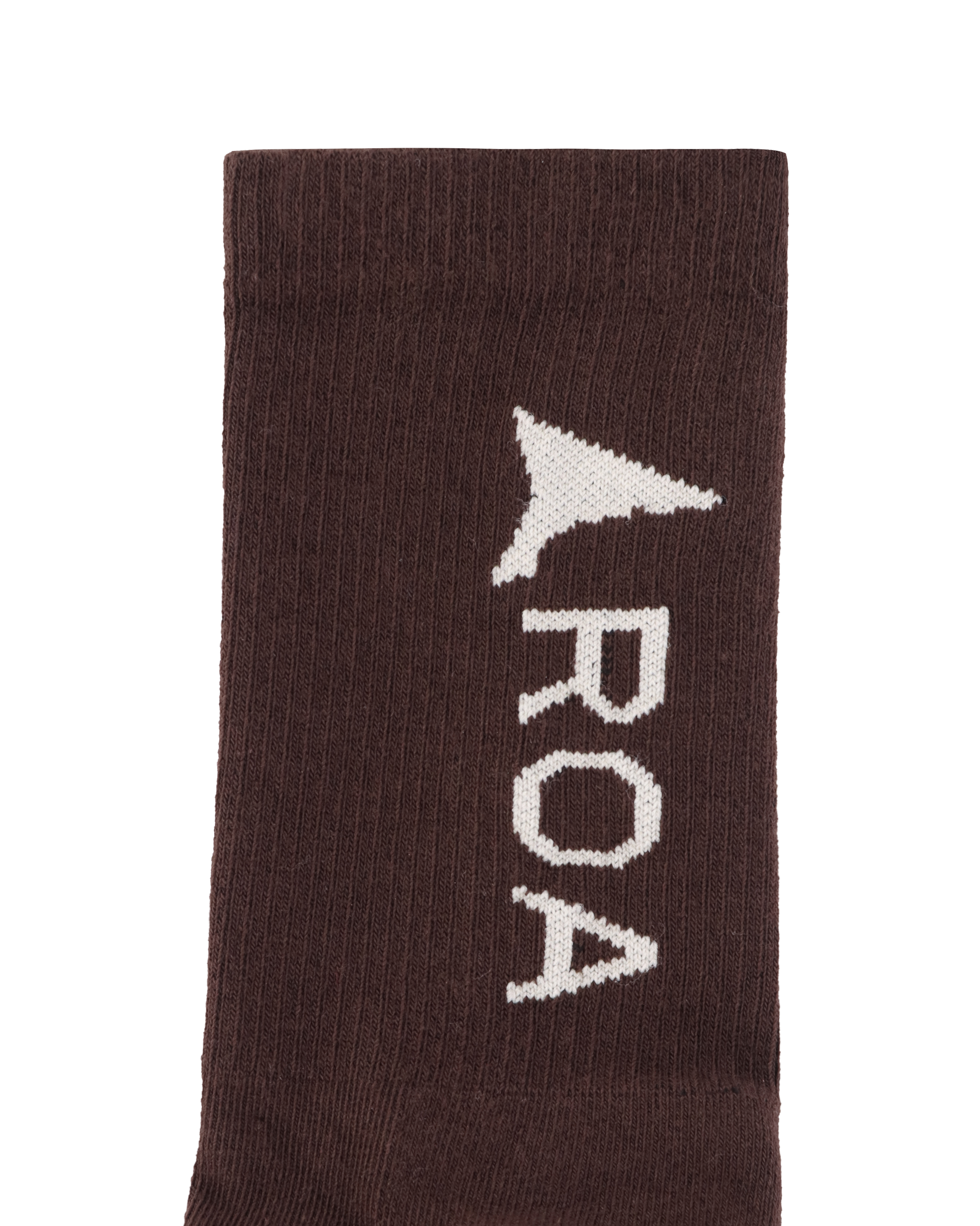 ROA Logo Socks J294385-39-42-Brown 3