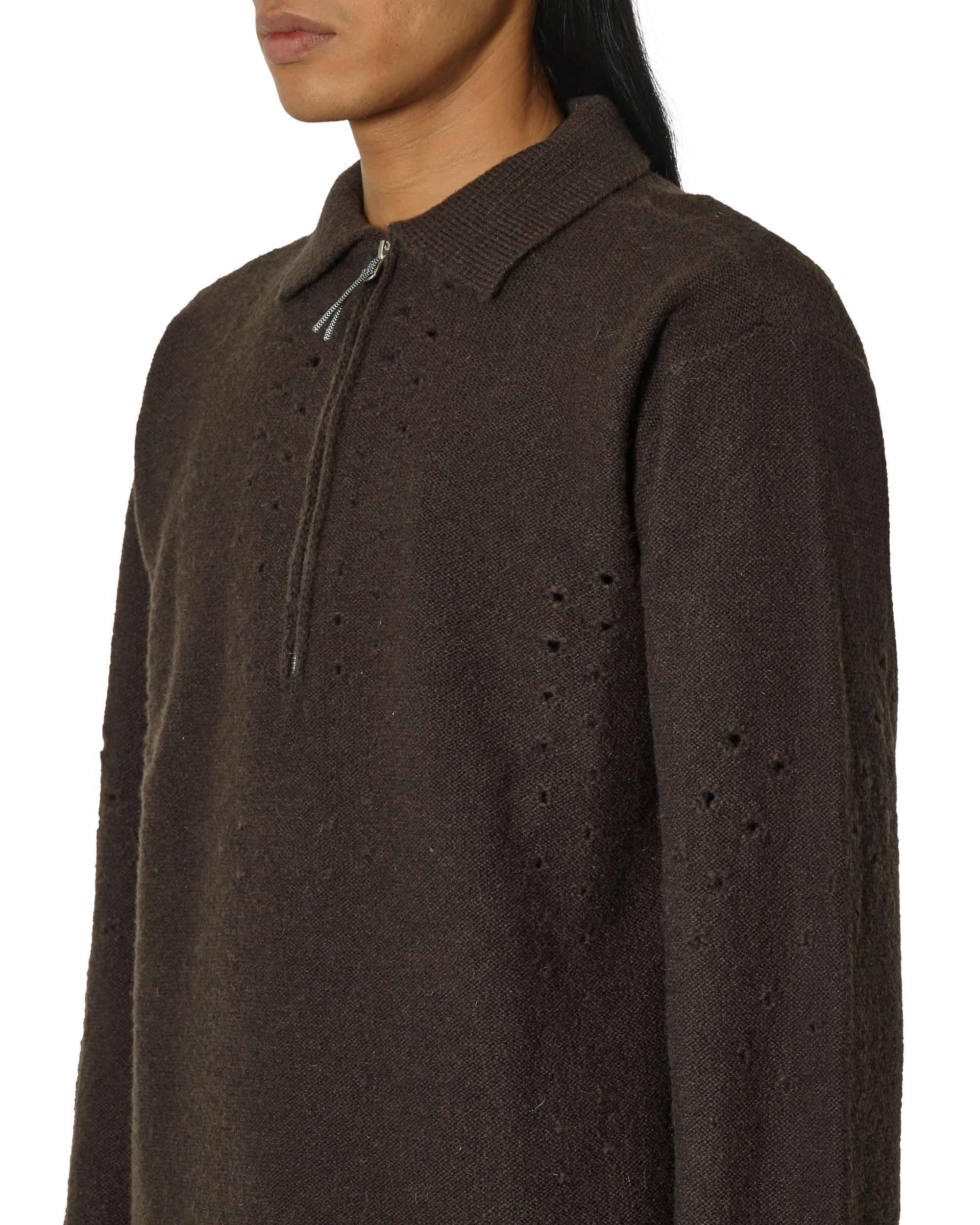 ROA Mohair Polo J294334-M-Brown 5