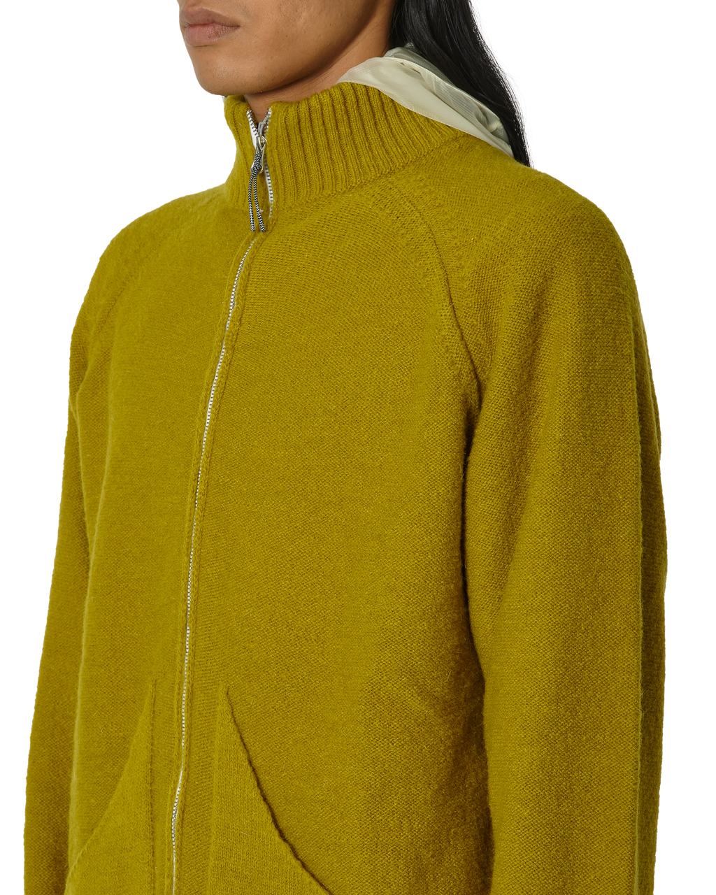 ROA Mohair Cardigan J294332-S-Yellow front