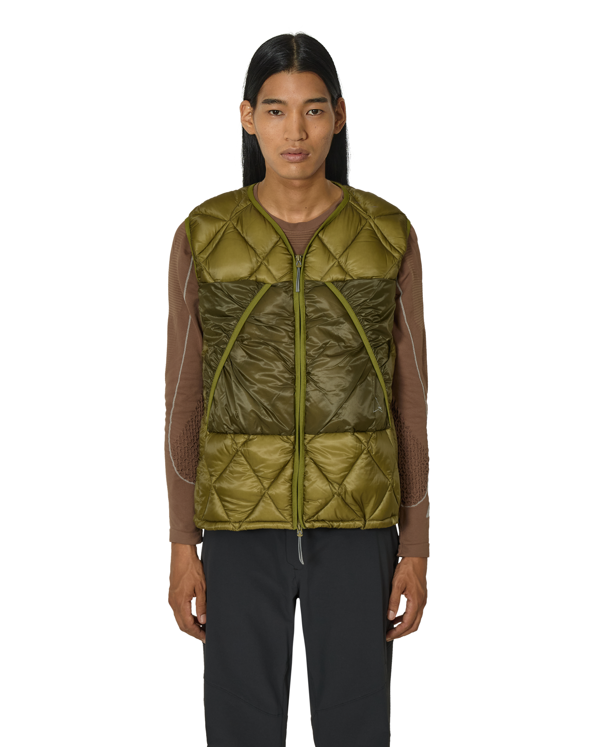 ROA Light Down Vest J296159-S-Green front