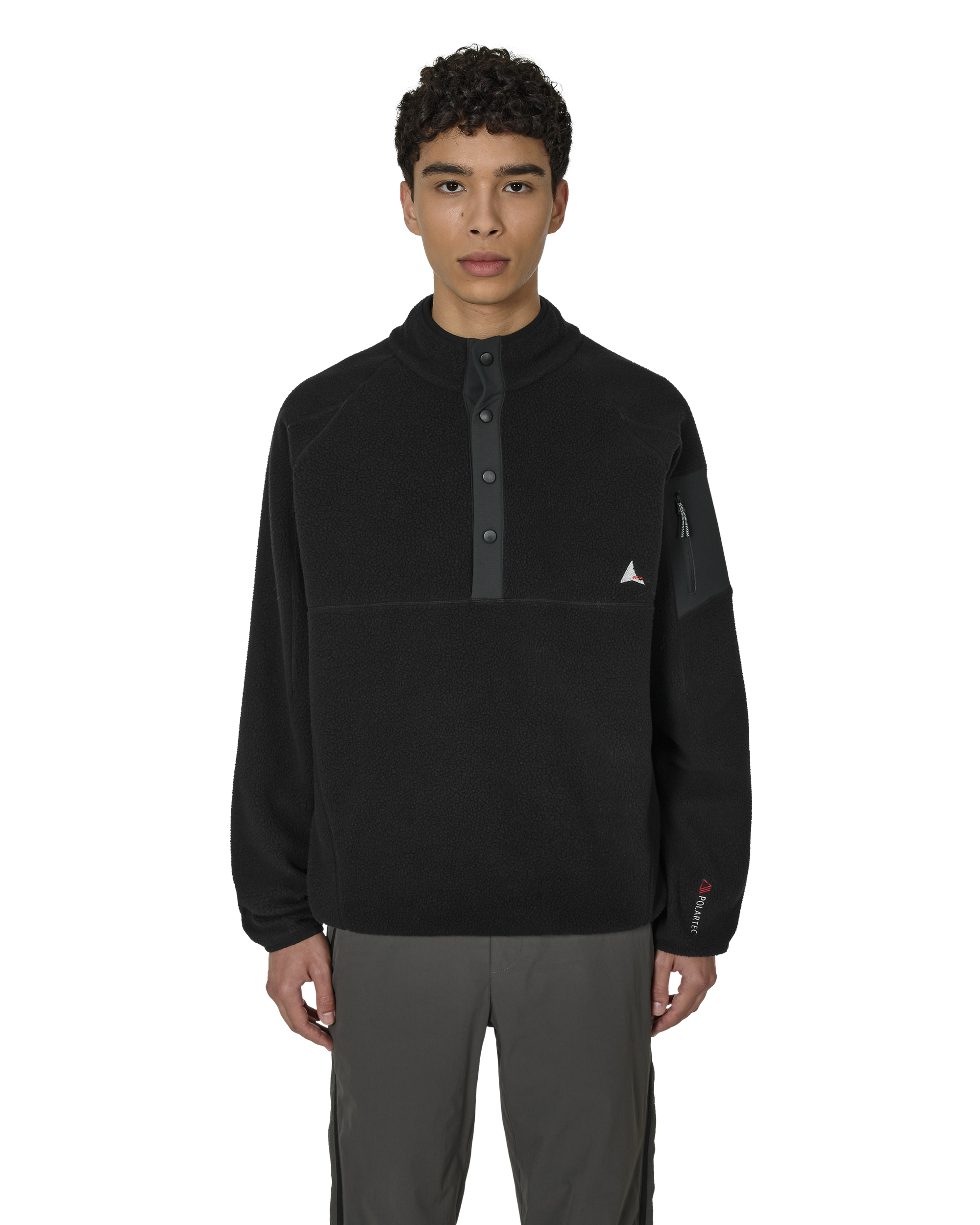 ROA Polartec Fleece Button Up J302046-S-Black front