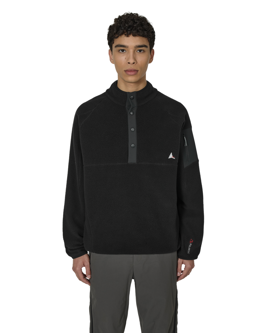 ROA Polartec Fleece Button Up J302046-S-Black front