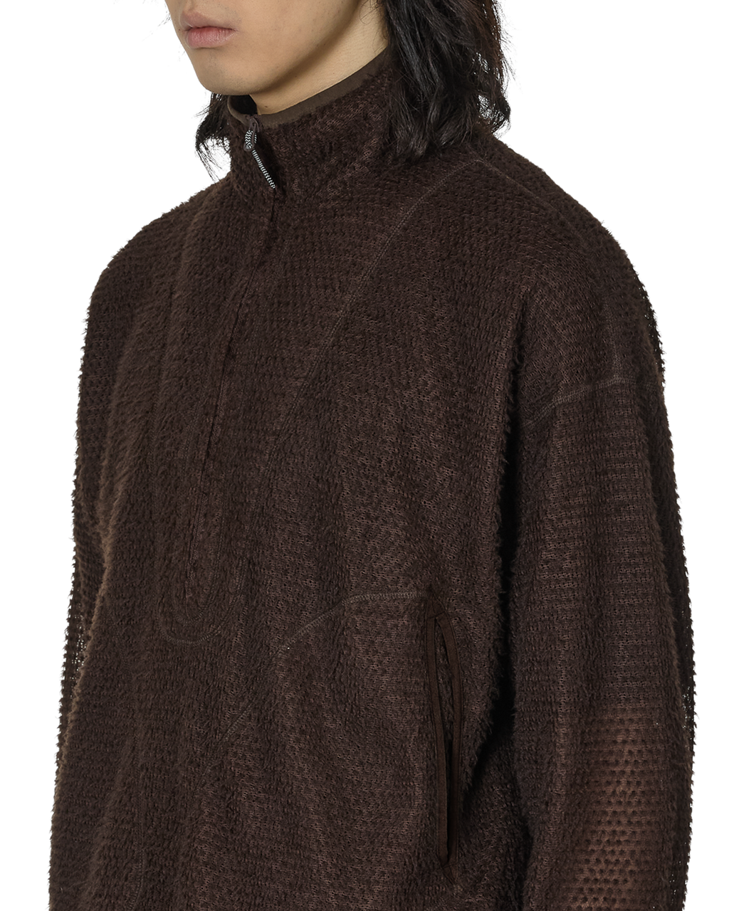 ROA Alpha Direct Half Zip J302039-S-Brown front