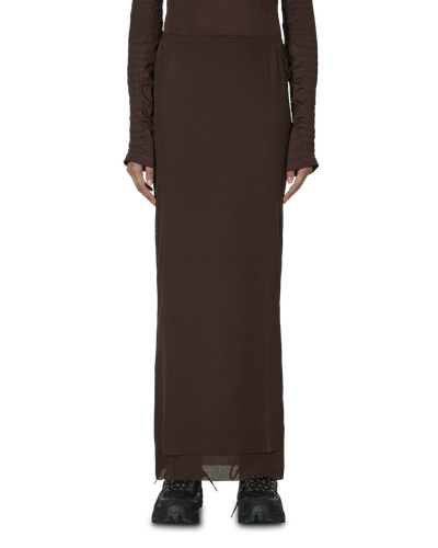 ROA Mesh Long Skirt J302779-XS-Brown front